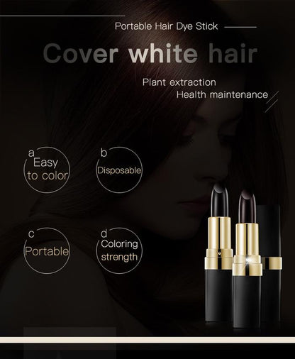 Barras de Tinte para Cabello Lai Mei 3.8g para Cobertura Rápida de Canas